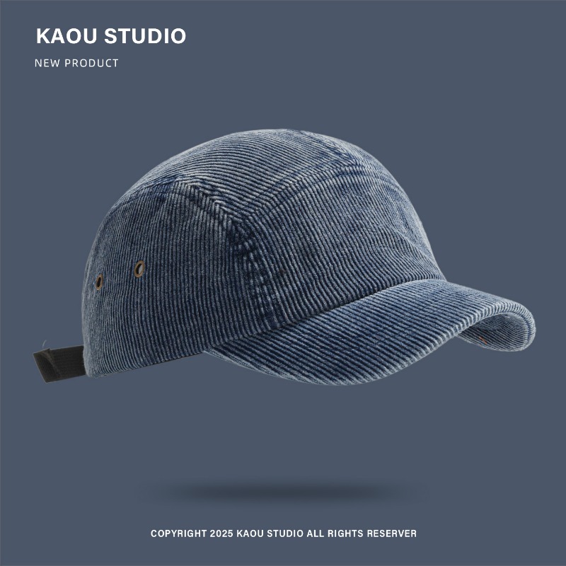 Corduroy Cap 5 Panel - 유니섹스 5패널 코듀로이 캡, 단색 야구