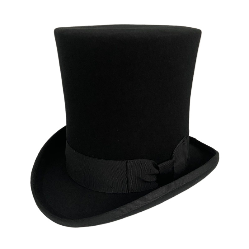 Fedora Hat Wool - 블랙 울 펠트 탑 모자 남자