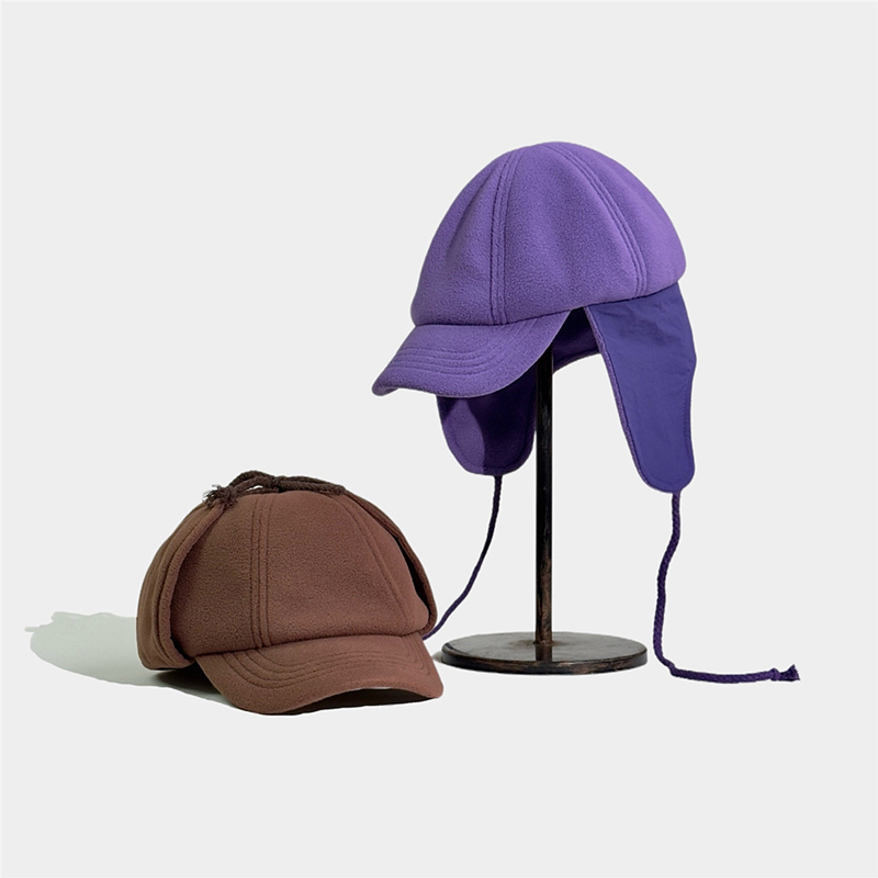 새로운 방풍 파일럿 모자 남성용 무지 폴라 플리스 야구 - Trapper Hat Ear Flap 리뷰 및 가격