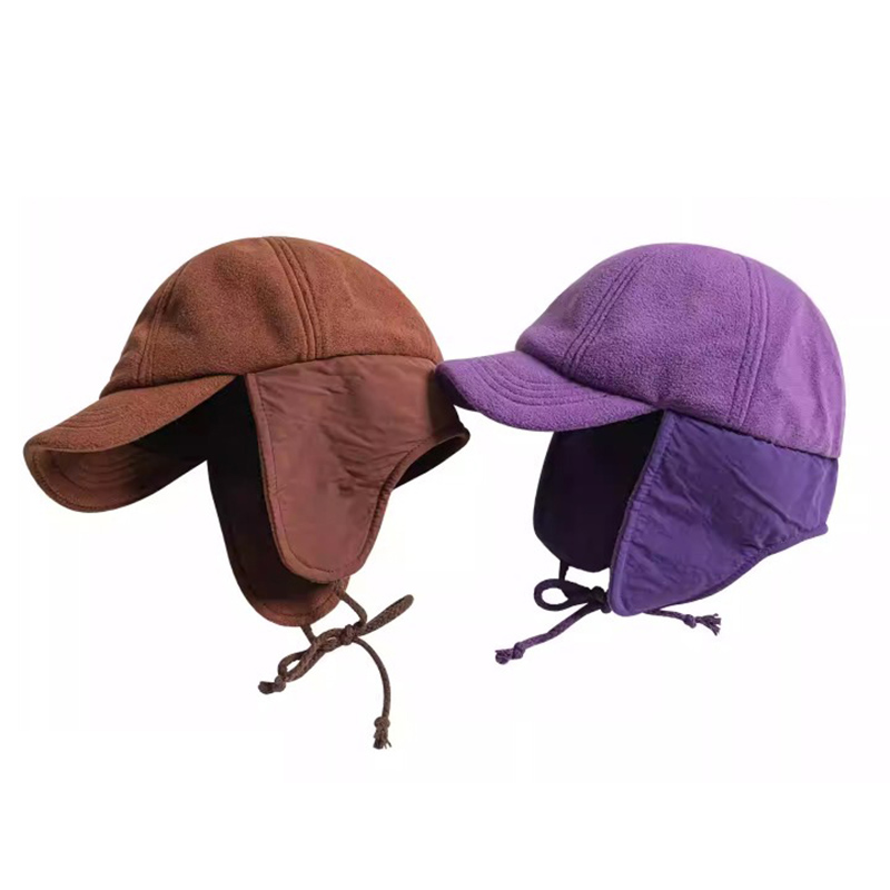 새로운 방풍 파일럿 모자 남성용 무지 폴라 플리스 야구 - Trapper Hat Ear Flap 리뷰 및 가격