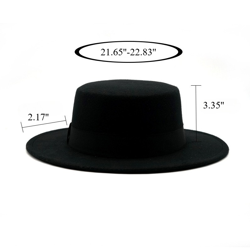플랫 브림 울 페도라 블랙 리본 레트로 영국풍 모자 남 - Fedora Hat Wool 리뷰 및 가격