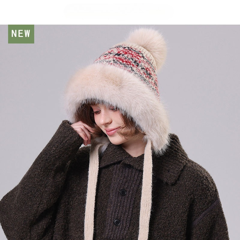 여성용 퍼 폼폼과 귀덮개가 있는 퍼지 니트 트래퍼 모자 - Trapper Hat Ear Flap 리뷰 및 가격