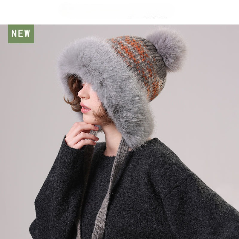 여성용 퍼 폼폼과 귀덮개가 있는 퍼지 니트 트래퍼 모자 - Trapper Hat Ear Flap 리뷰 및 가격