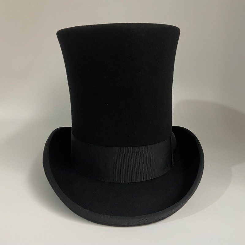 블랙 울 펠트 탑 모자 남자 공식 빅토리아 웨딩 파티  - Fedora Hat Wool 리뷰 및 가격