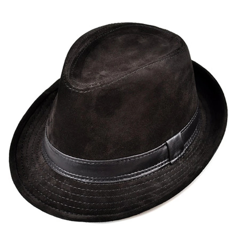 남성 정품 가죽 스웨이드 암소 피부 누벅 브라운 페도라 - Fedora Hat Wool 리뷰 및 가격