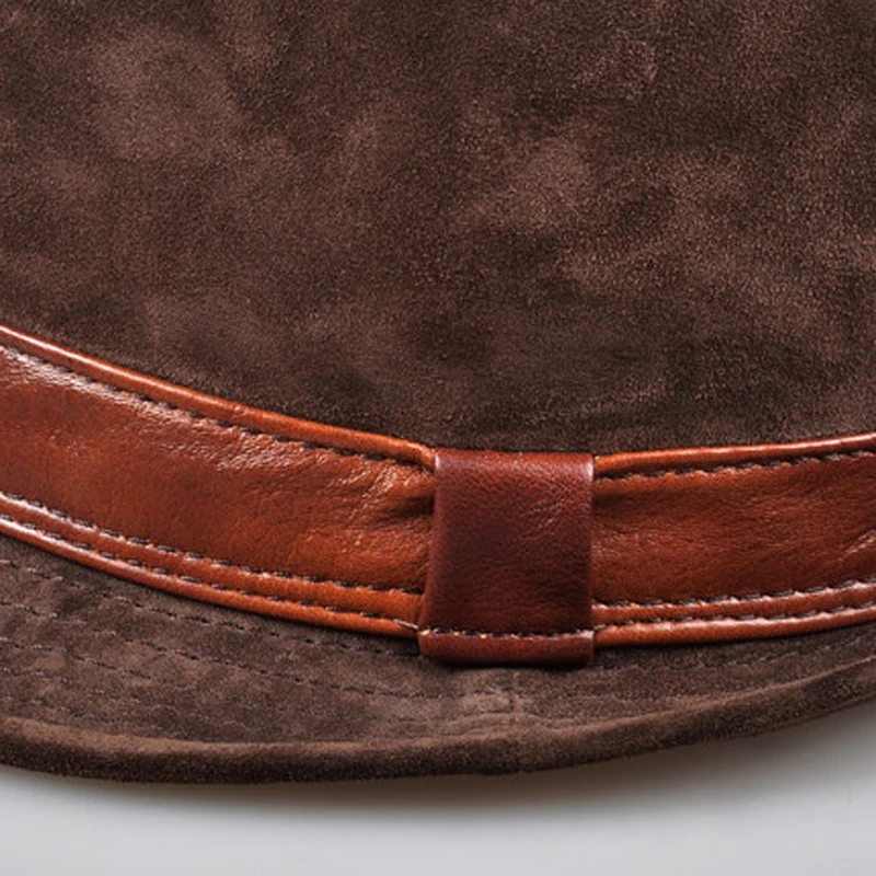 남성 정품 가죽 스웨이드 암소 피부 누벅 브라운 페도라 - Fedora Hat Wool 리뷰 및 가격